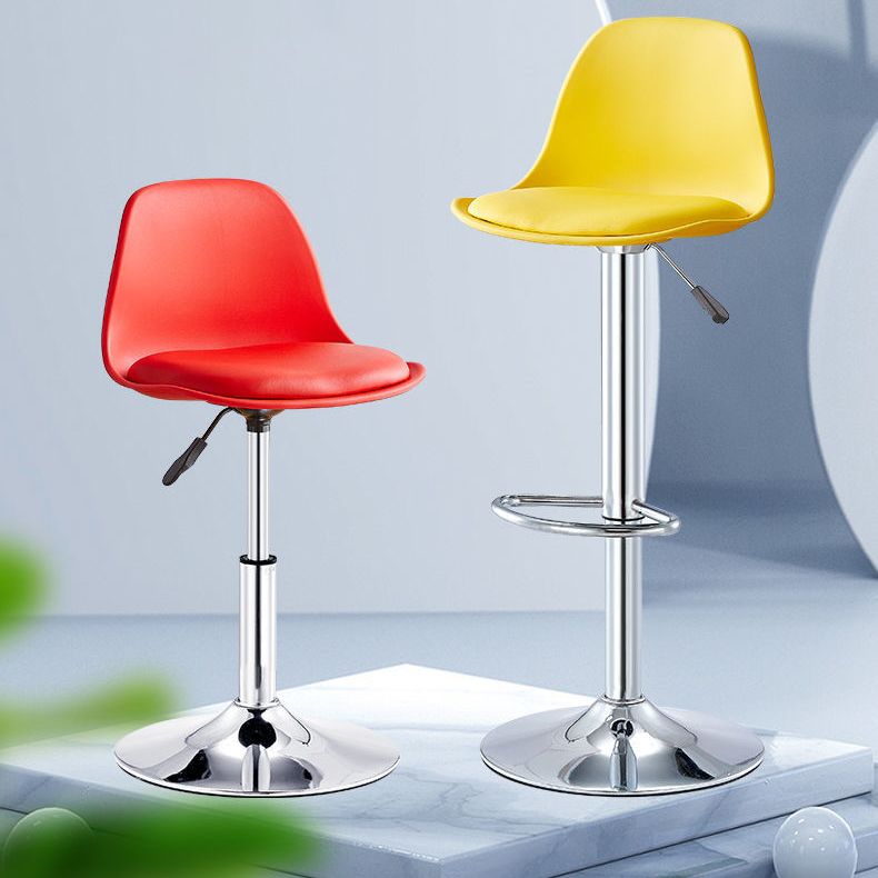 Contemporary Liftable Bar Stool Bucket Counter Bar Stool with Metal Legs
