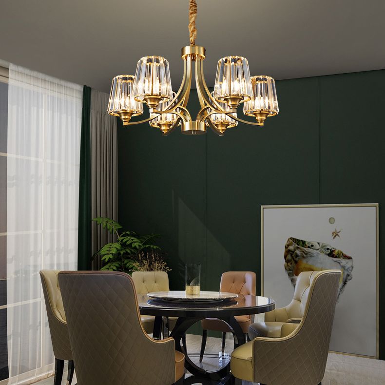 Postmodern Starburst Chandelier Pendant Light Glass Hanging Light Fixtures for Living Room