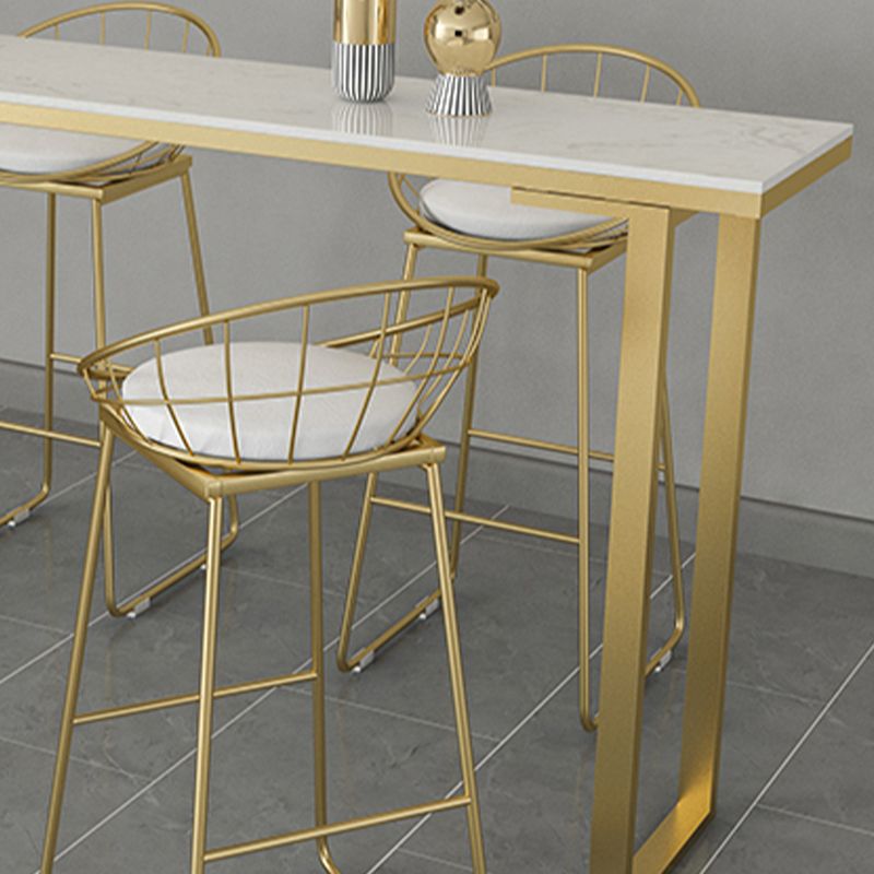 Rectangle Pub Height Dining Table Glam Bistro Bar Height Cocktail Table