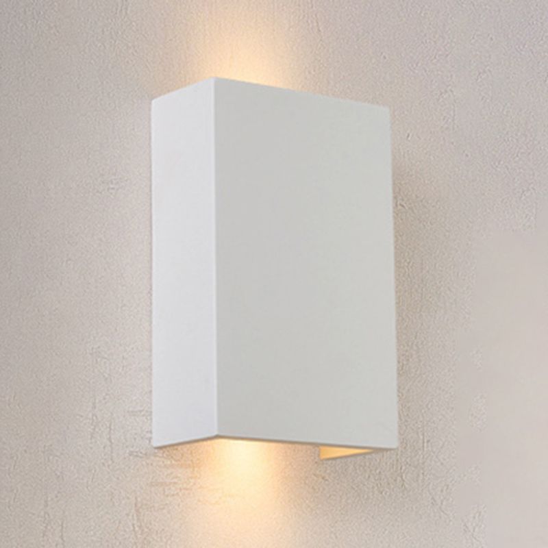 Stone Geometric Wall Mount Lamp Simple 1 Light Wall Mounted Light Fixture in White