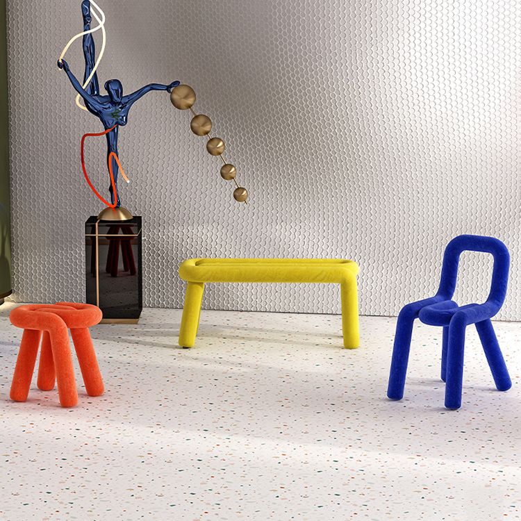 Modern Style Upholstered Dining Chair Open Back Dining Side Chair