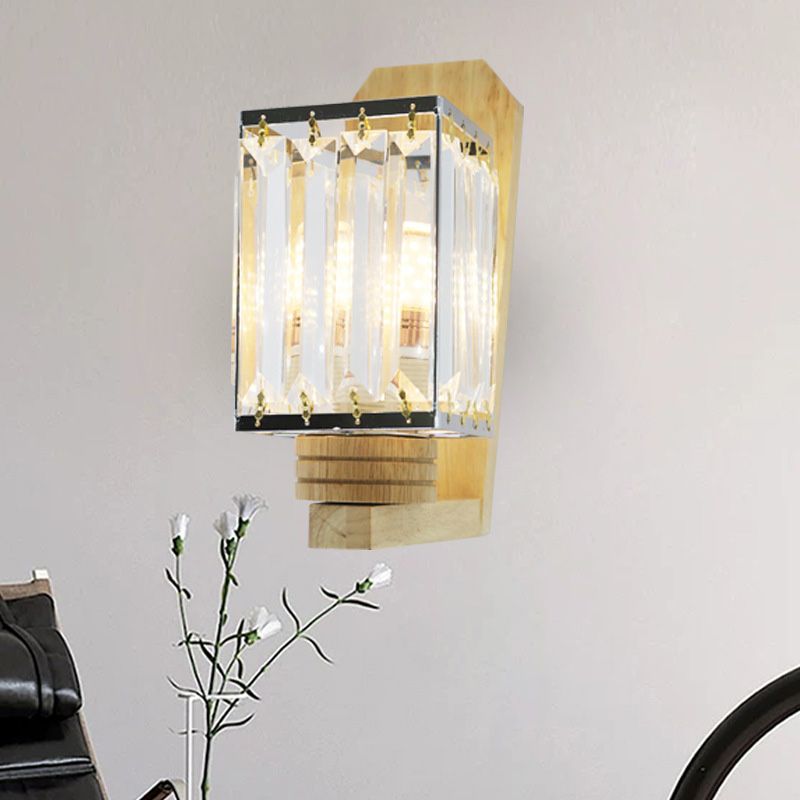 Luz de cristal de cristal cuadrado/globo Minimalista 1 Cabeza de la sala de estar accesorio de iluminación de la pared