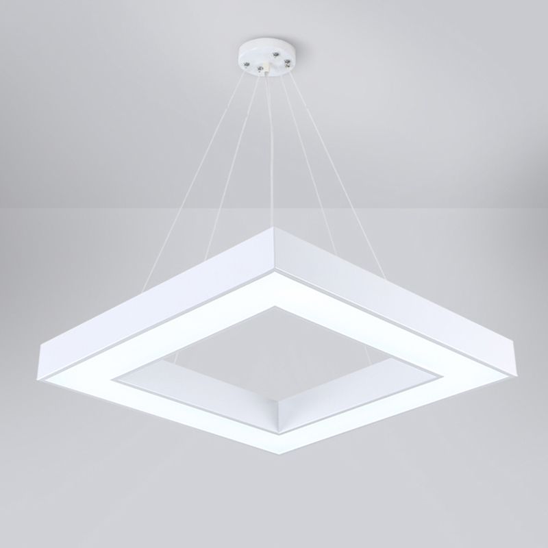 Semplice illuminazione a led al soffitto a led il lampadario quadrato con ombra acrilica per ufficio
