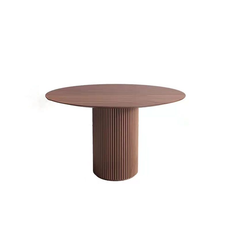 Solid Wood Dining Table Contemporary Dining Site Table with Pedestal Base