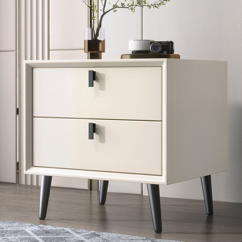 Modern Accent Table Nightstand Wooden Nightstand with Drawers