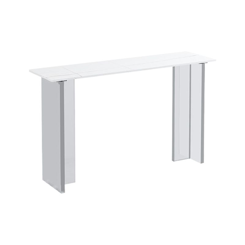 Modem & Contemporary Stone Rectangle Pub Bar Table for Living Room