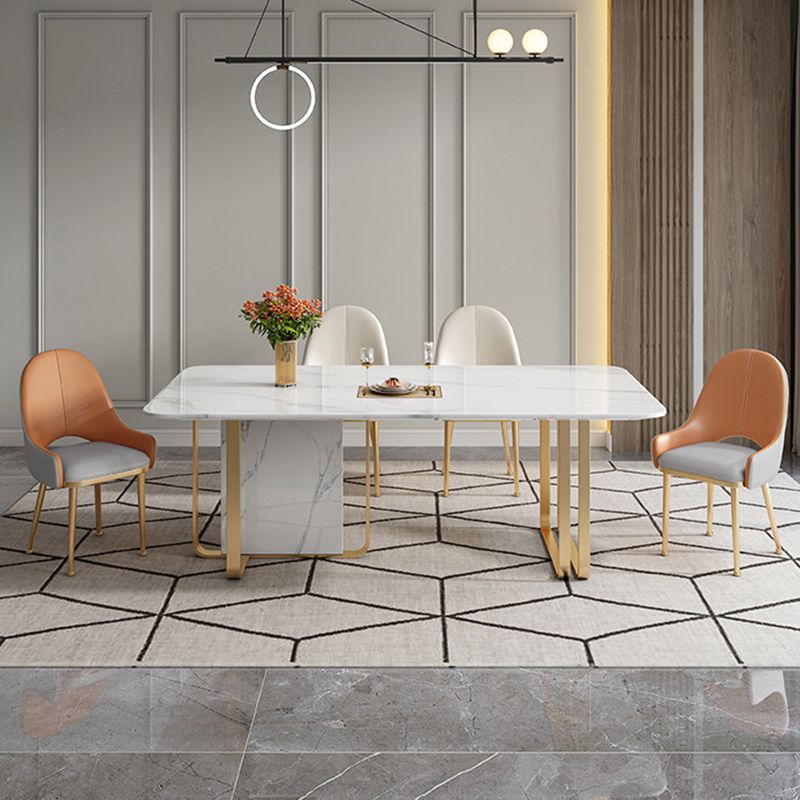 Scandinavian Open Back Dining Chairs Upholstered Arm Side Chair