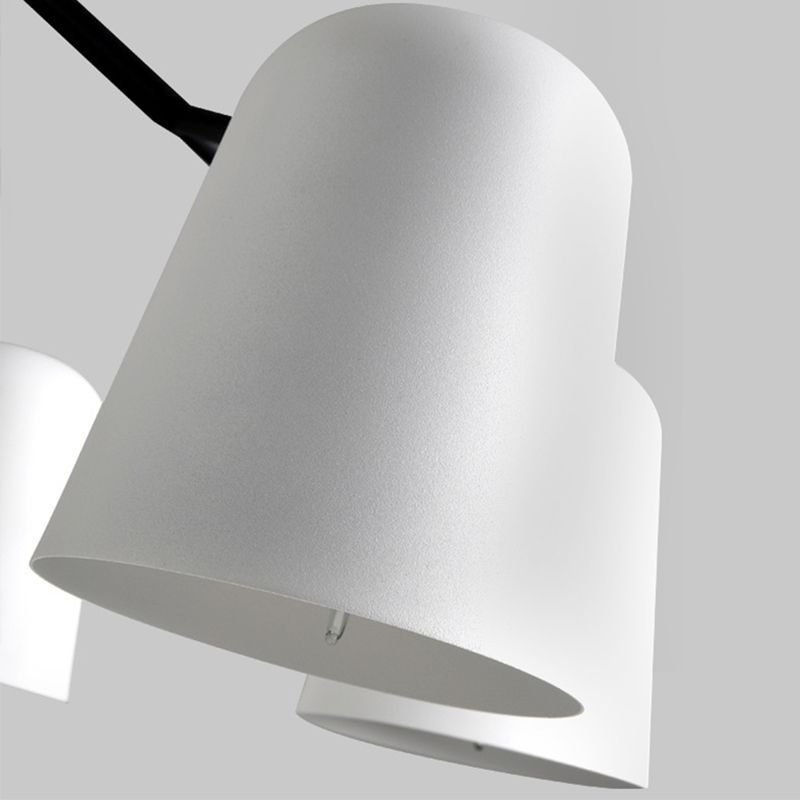 Nordic Simplicity Style Chandelier Light with Down Lighting Cylindrical Shade Living Room Lighting Fixture
