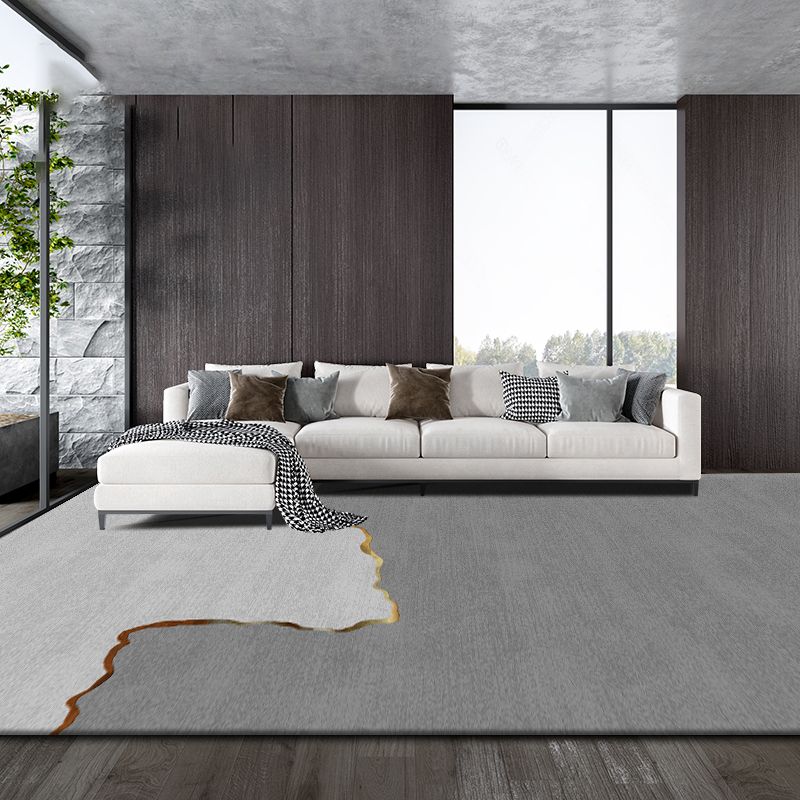 Grijs modern tapijtblending abstract grafisch vloerkleed wasbaar binnenvleed voor huisdecoratie