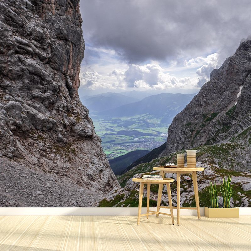 Mountain Wall Mural Wallpaper Modern Style Mildew Resistant for Dining Room