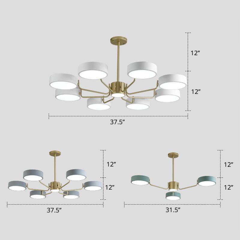 Minimalistische runde Kronleuchterleuchte Acryl Wohnzimmer LED Hängende Lampe