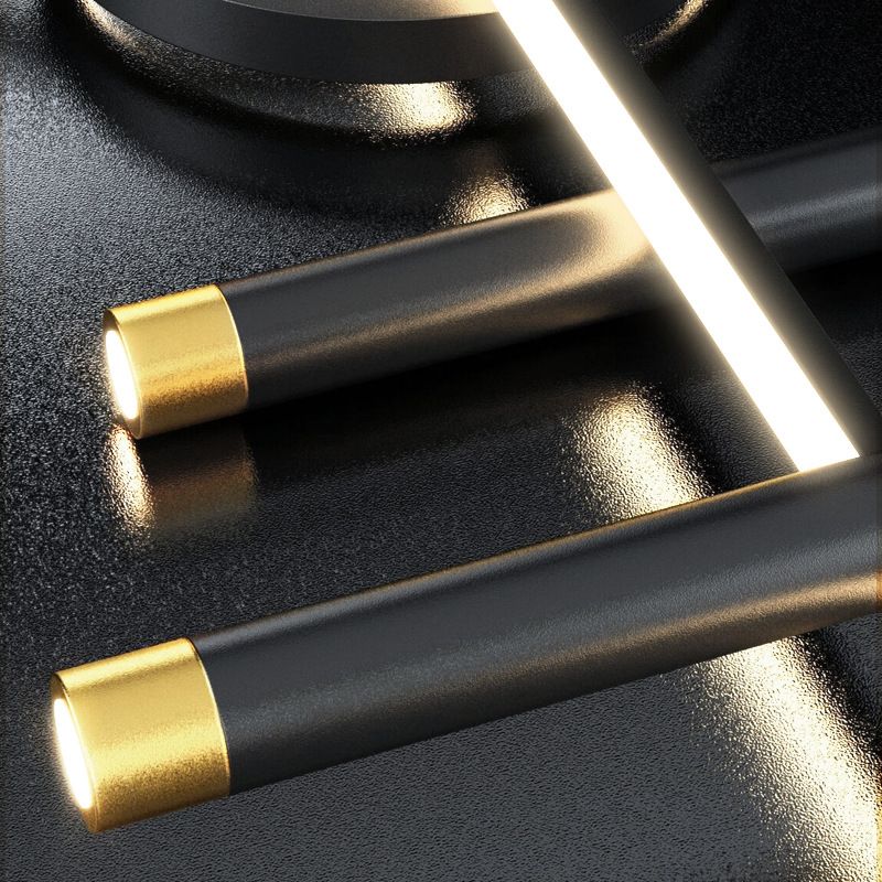 Moderno lampadario lineare LED LED LIGHT LIMA ALLIMINA