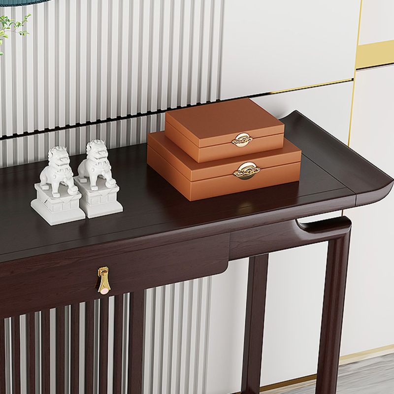 Rectangle Shape Contemporary Console Table Brown Wooden Console Sofa Table