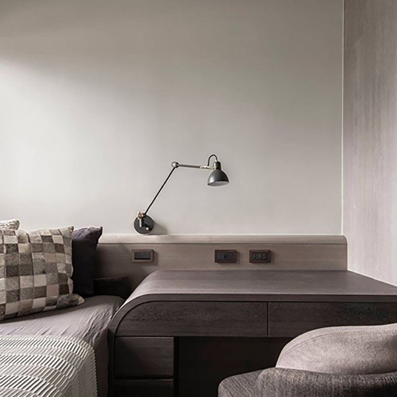 Moderner Stil Doppelarmwand Beleuchtung Metall 1 Lichtwandmontierte Beleuchtung