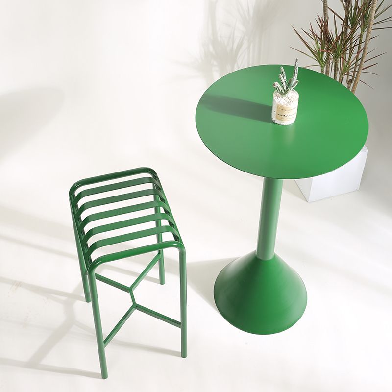 Modern Metal Pub Table Set 1/2 Pieces Round Counter Table for Dining Room