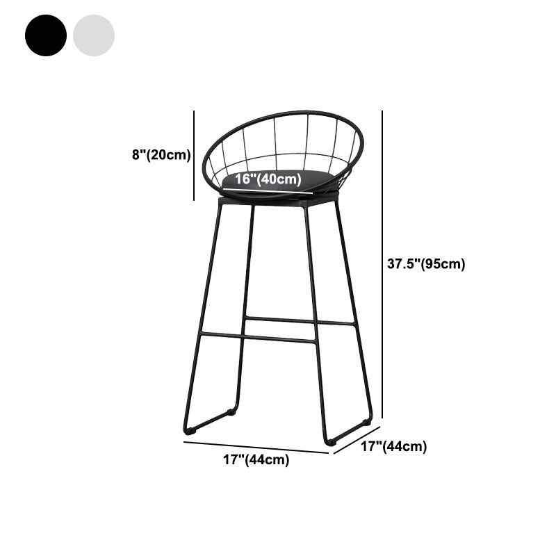 Industrial Style Barstool Indoor Sled Back Pedestal Bar Stool for Coffee Shop