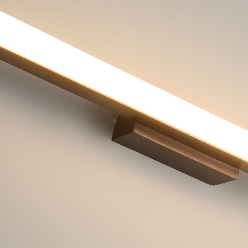 1 luces de pared de tocador lineal ligero luces de espejo de tocador de madera de estilo moderno