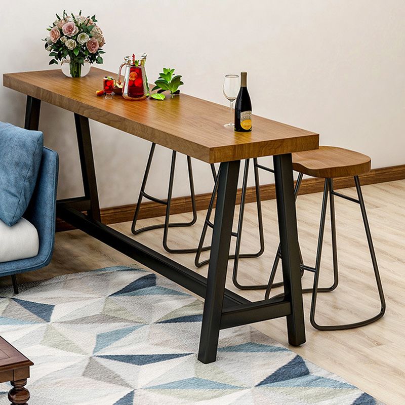 Modern Rectangular Pub Table Set 1/2/4/7 Pieces Wooden Counter Table for Dining Room