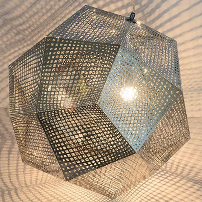 Faceed Globe Suspension Lighting Postmodern Metall 1-Bulb Restaurant Anhänger Licht