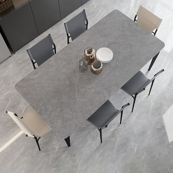 Modern 1/4/5/7 Pieces Rectangle Dining Set Sintered Stone Top Dinette Table Set