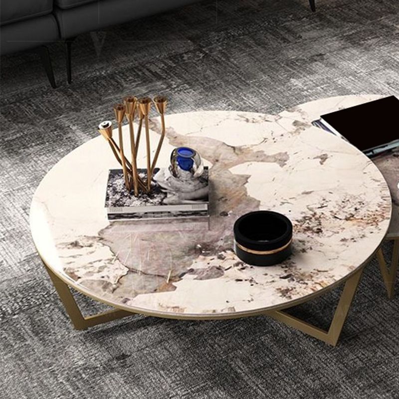Slate Round Coffee Table No Distressing Frame Nesting Coffee Table Set