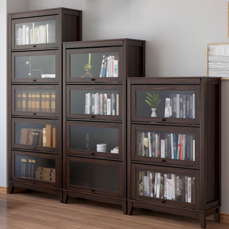 Engineered Wood Standard Bookcase Contemporary Bookcase With Doors
