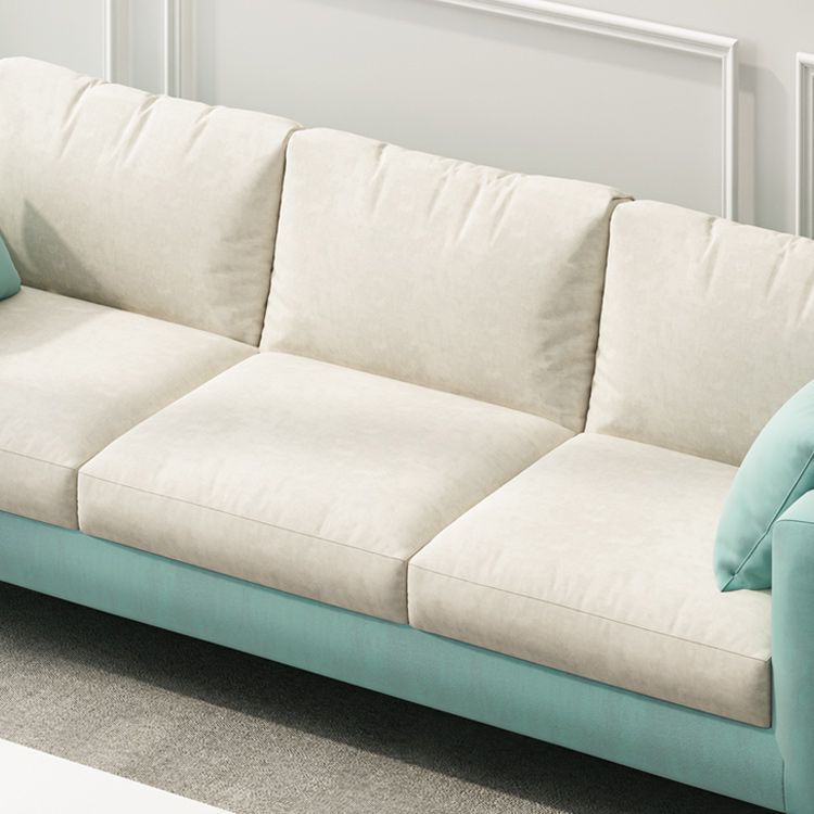Contemporary 29.5" H 3- Seater Square Arm Sofa for Living Room