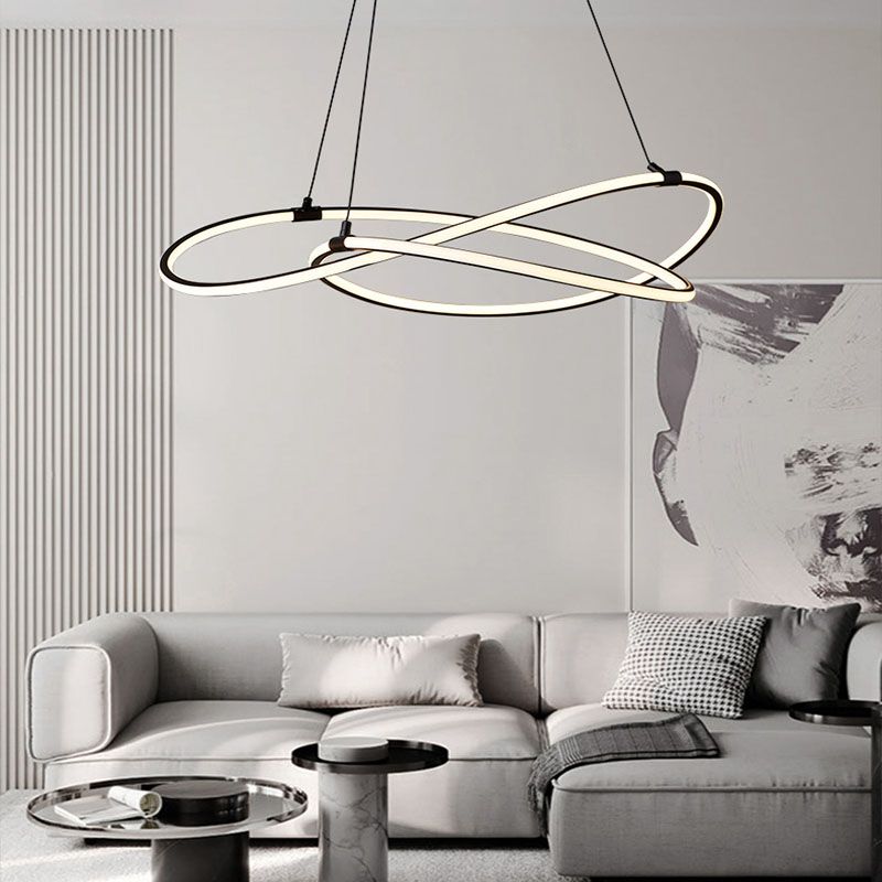 Modern Style Twist Shape Pendant Chandelier Metal 1 Light Chandelier Light