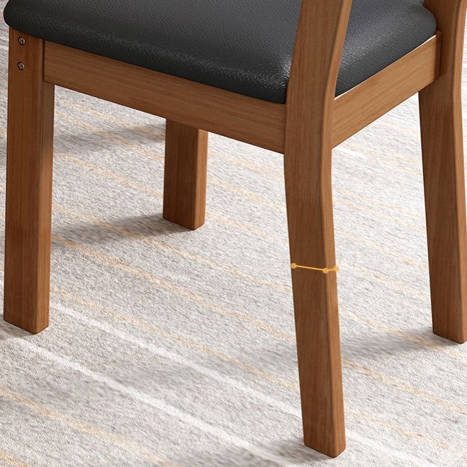 Industrial Wood Open Back Dining Side Chair 15'' Wide Indoor Dining Chair
