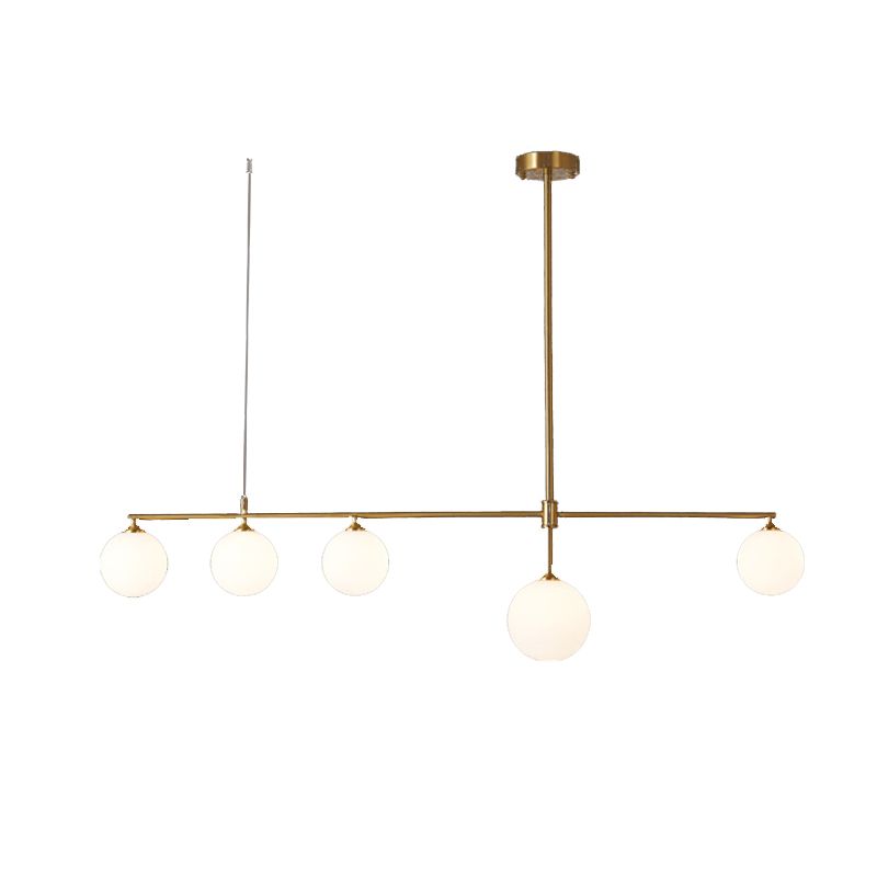 Simplicity Linear Hanging Lamps Glass Ceiling Pendant Light for Dining Room