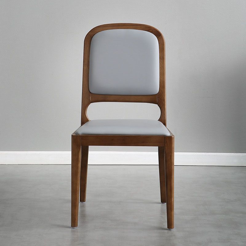 Open Back Side Chair Wood Industrial Style Dining Room Chair for Home