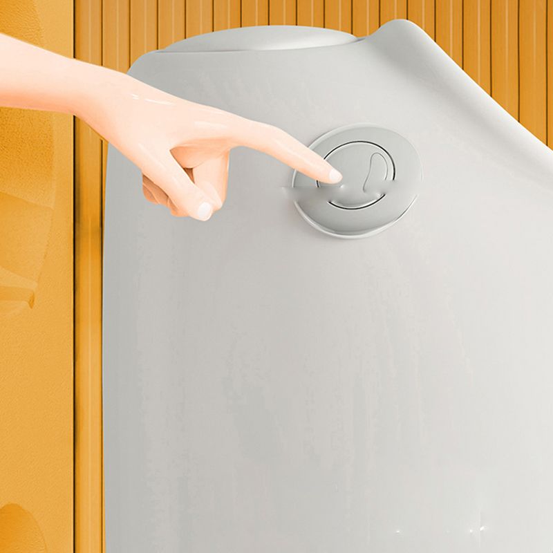 Contemporary Ceramic Toilet Bowl Floor Mount Urine Toilet with Seat for Washroom