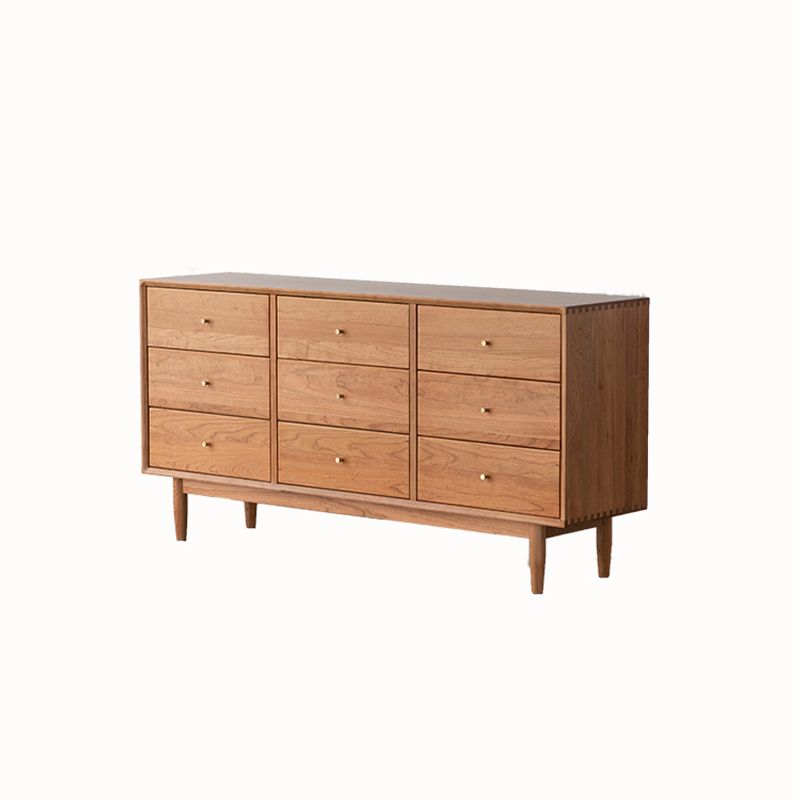 Modernism Storage Chest Dresser Solid Wood Dresser with 5/6/9 Drawers for Bedroom