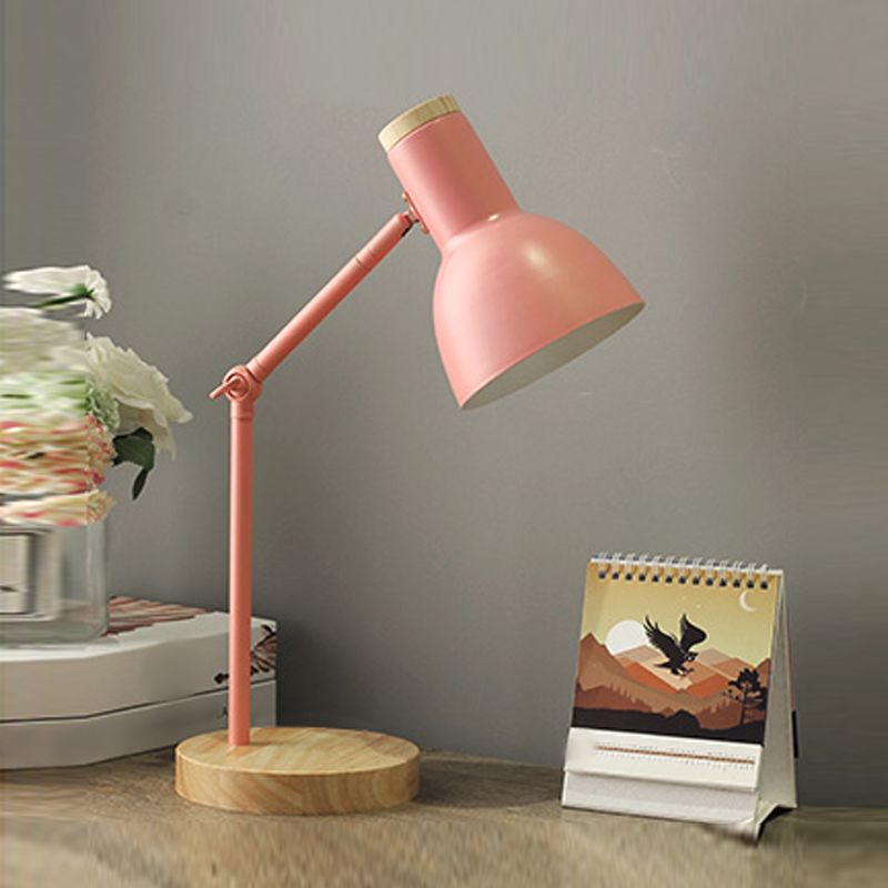 Contemporary Style Conical Night Table Lamp Metal 1-Light Nightstand Lamp