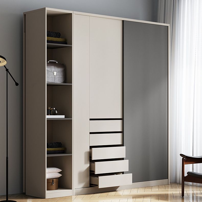 Manufactured Wood Modern Cabinet for Bedroom Sliding Door Storage Cabinet