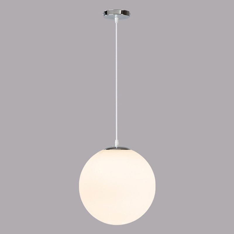 Moderna sfera di design minimalista lampada sospesa Opal Glass Glass Glass 1 Luce Light Light