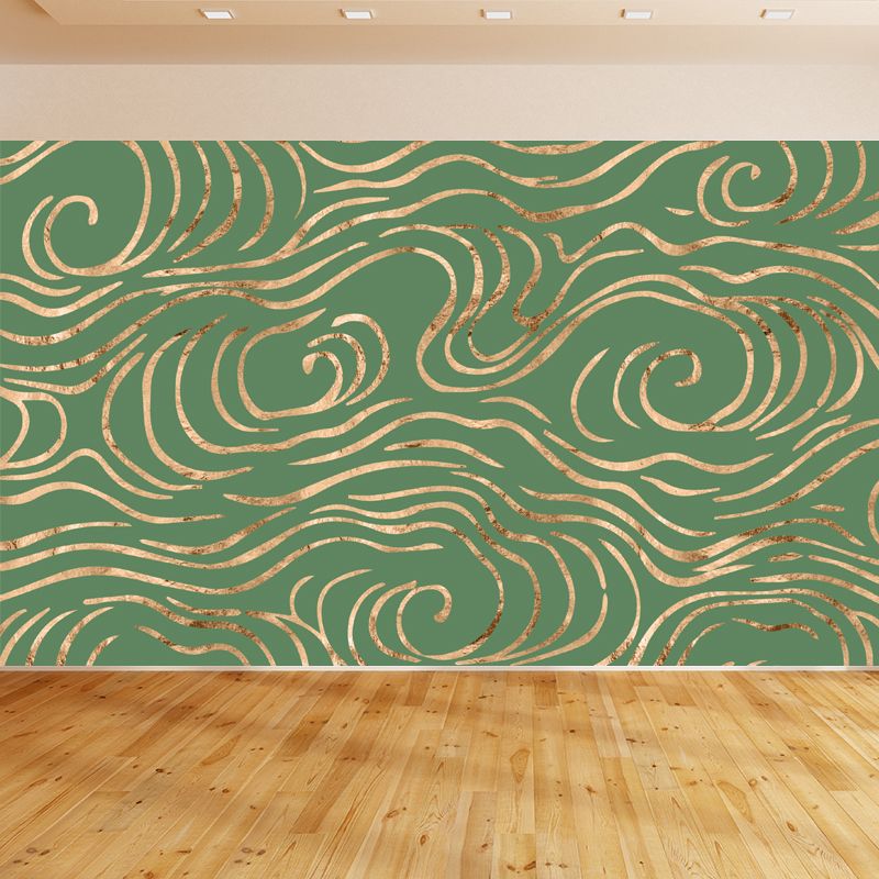 Fashion Moire Pattern Mural Wallpaper Sitting Room Sky View Wall Decor, Custom Printed