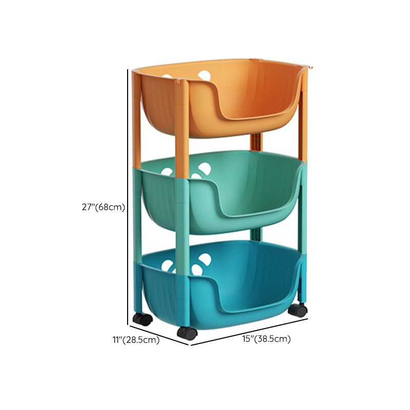 Contemporary Plastic Bookcase Standard Open Back Bookshelf with Shelves