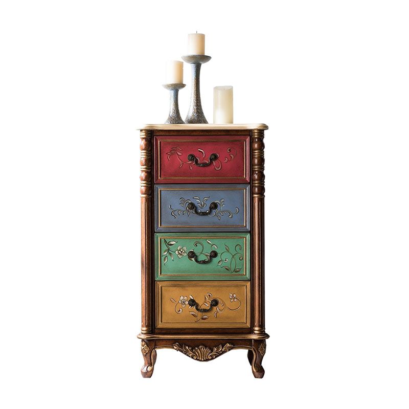 Traditional Vertical Lingerie Chest Wood Storage Bachelor Chest for Room