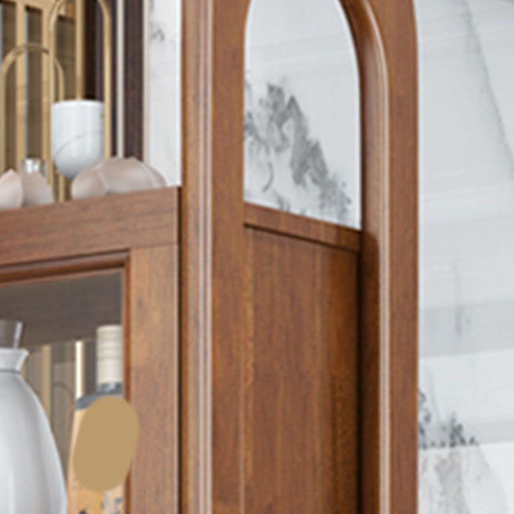 Rectangle Solid Wood 76.77" Tall Accent Cabinet with Drawers and Doors