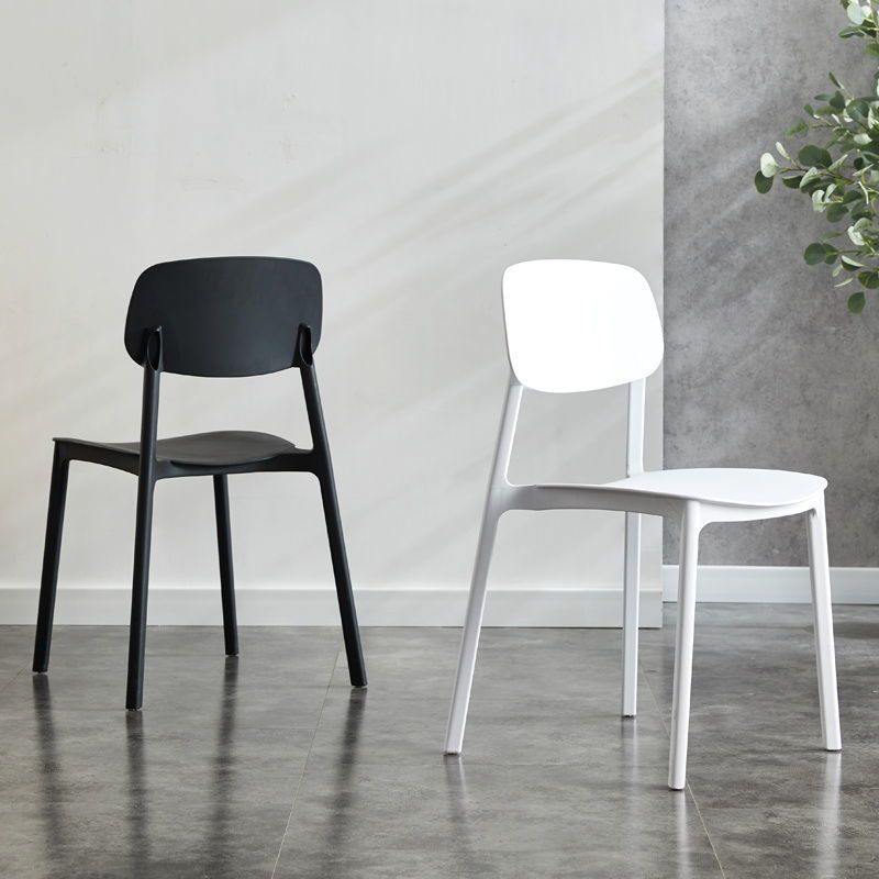 Kitchen Home Stacking Side Chair Open Back Dining Side Chair