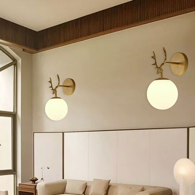 Simplicity Wall Lighting Fixture Round Glass Wall Light Sconce