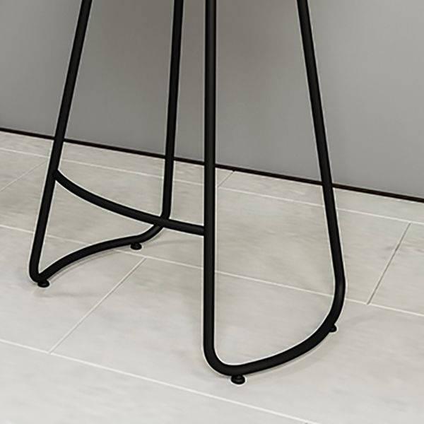 Modern Footrest Counter-height Stool Indoor Plastic and Metal Bucket Counter Chair