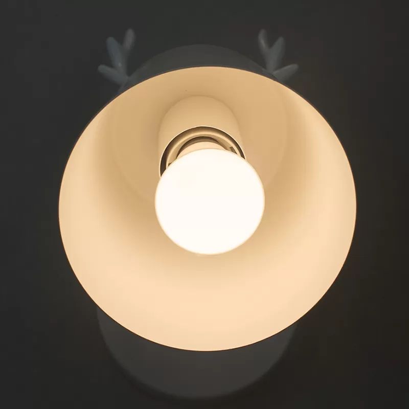 Rotatable Contemporary Antlers Wall Sconce Metal 1 Light White Wall Lamp for Hallway