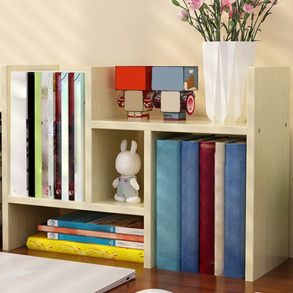 Modern Style 17.8"H Bookshelf Open Back Wood Bookcase for Home Office
