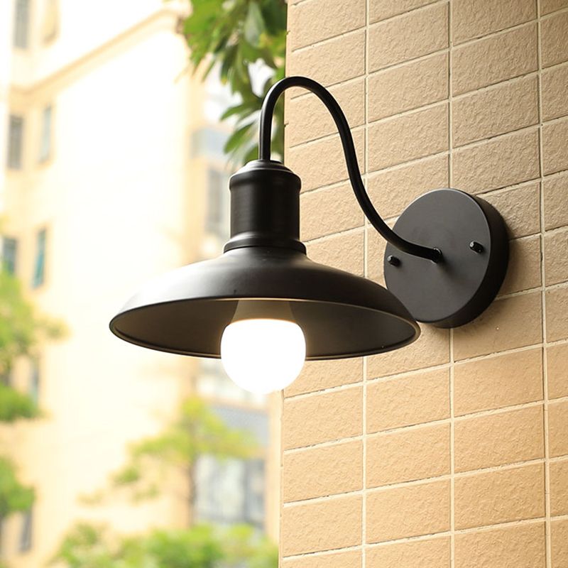 Metal Dome Shape Wall Light Industrial Waterproof Wall Sconce for Outdoors