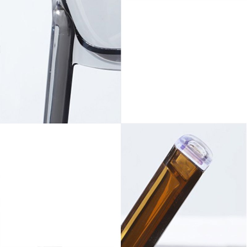 Industrial Bar Stool Acrylic Backrest Counter Stool for Living Room