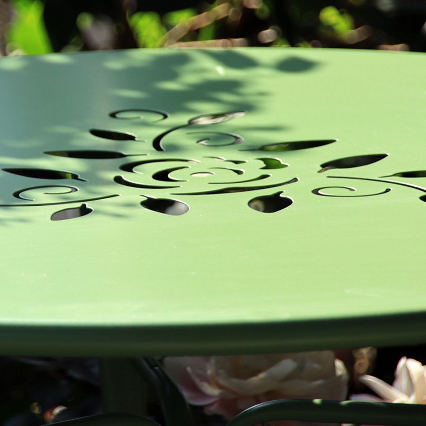 Metal Green Bistro Set 1/2 Pcs Contemporary Bistro Table Set