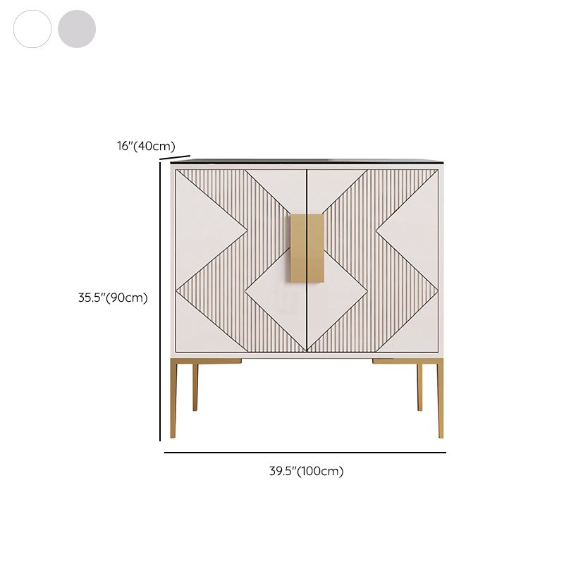 15.6-inch Width Storage Chest Classic Glam Stone Storage Chest Dresser