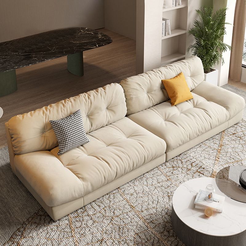 Contemporary Tufted Back Standard Sofa Pillow Top Arm Settee